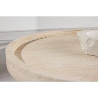 Svea Bjørn ovale salontafel - 120 x 60 cm - travertinlook