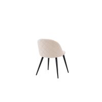 Zako eetkamerstoel - ruitpatroon - velvet - beige