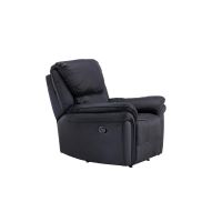 Svea Kazo verstelbare fauteuil - lederlook - zwart