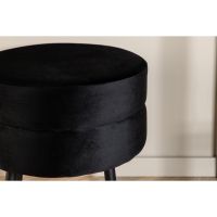 Svea Zane hocker - velvet - zwart
