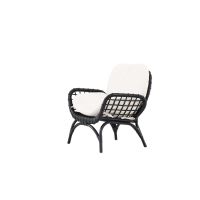 Hugo outdoor loungestoel - wicker - zwart