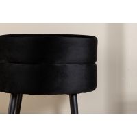 Svea Zane hocker - velvet - zwart