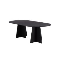 Svea Liro deens ovale eettafel - 230 x 115 cm - zwart