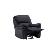 Svea Kazo verstelbare fauteuil - lederlook - zwart