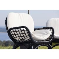 Hugo outdoor loungestoel - wicker - zwart
