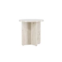 Svea Carlo ronde bijzettafel - ø50 cm - marmerlook