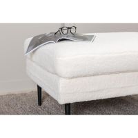 Kira hocker - teddy - wit