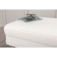 Kira hocker - teddy - wit