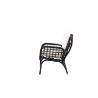 Hugo outdoor loungestoel - wicker - zwart