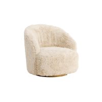 Mehta fauteuil - fake fur - beige