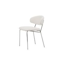 Svea Novak eetkamerstoel - boucle - wit