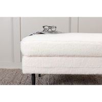 Kira hocker - teddy - wit