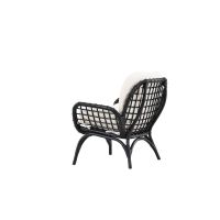 Hugo outdoor loungestoel - wicker - zwart