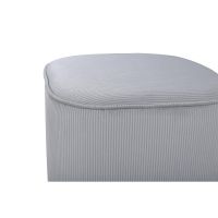 Arlo poef - rib - grijs