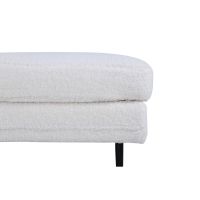 Kira hocker - teddy - wit