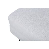 Kira hocker - teddy - wit