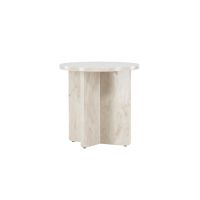 Svea Carlo ronde bijzettafel - ø50 cm - marmerlook