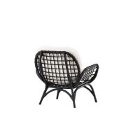 Hugo outdoor loungestoel - wicker - zwart