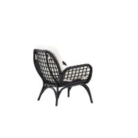 Hugo outdoor loungestoel - wicker - zwart
