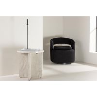 Svea Carlo ronde bijzettafel - ø50 cm - marmerlook