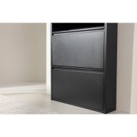 Raiya schoenenkast - 136 x 65 cm - zwart