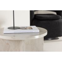 Svea Carlo ronde bijzettafel - ø50 cm - marmerlook