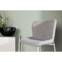 Svea Miko eetkamerstoel - boucle - wit