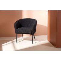 Svea Bianca fauteuil - teddy - zwart