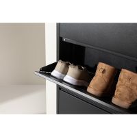 Raiya schoenenkast - 136 x 65 cm - zwart