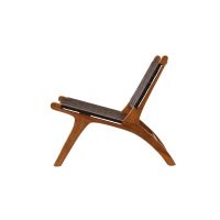 Svea Veno fauteuil - lederlook - bruin