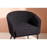 Svea Bianca fauteuil - teddy - zwart