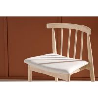 Ugo eetkamerstoel - rubberhout - whitewash