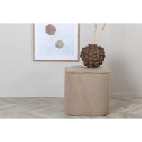 Arlo poef - teddy - beige