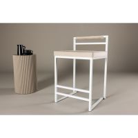 Pano barkruk 58 cm - velvet - beige