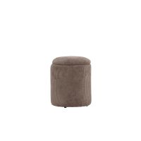 Zara poef - rib - bruin