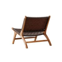 Svea Veno fauteuil - lederlook - bruin