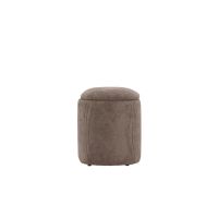 Zara poef - rib - bruin