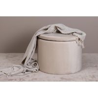 Blaze poef - velvet - beige