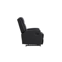 Svea Pino verstelbare fauteuil - lederlook - zwart