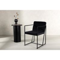 Svea Lorka eetkamerstoel - velvet - zwart