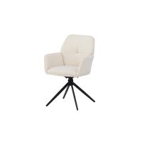 Lucetta eetkamerstoel - boucle - wit