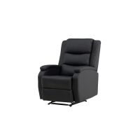 Svea Pino verstelbare fauteuil - lederlook - zwart