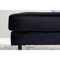 Svea Rio hocker - velvet - zwart