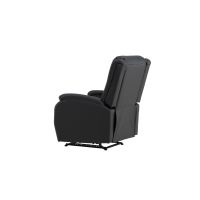 Svea Pino verstelbare fauteuil - lederlook - zwart