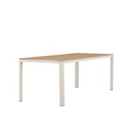 Svea Mehmet tuintafel - 210 x 90 cm - beige/houtlook