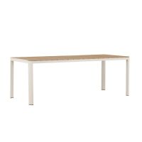 Svea Mehmet tuintafel - 210 x 90 cm - beige/houtlook