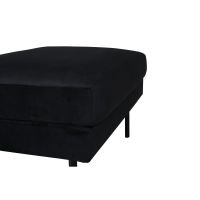 Svea Rio hocker - velvet - zwart