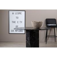 Lino ronde eettafel - ø110 cm - marmer - zwart