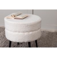 Svea Zane hocker - teddy - wit