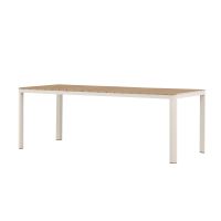 Svea Mehmet tuintafel - 210 x 90 cm - beige/houtlook
